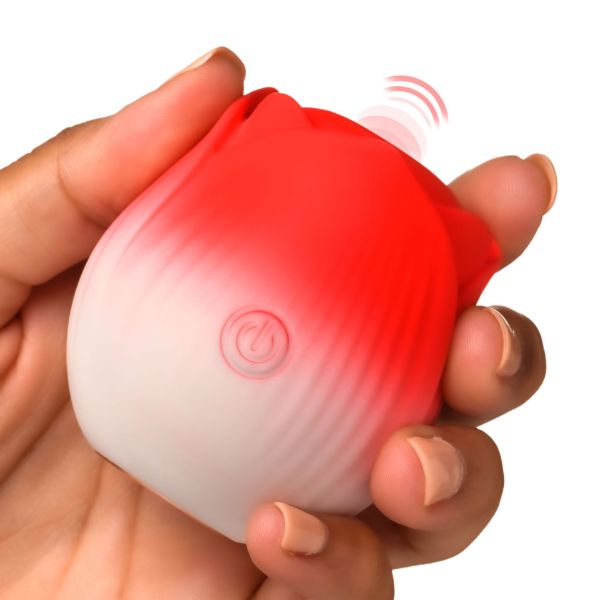 Picture of Pulsing Petals Throbbing Rose Clit Stimulator - Red