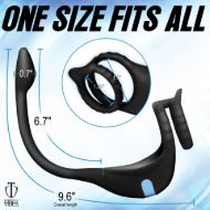 Picture of Vibrating Silicone Cock Ring and Anal Stimulator