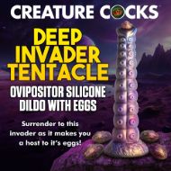 Picture of Deep Invader Tentacle Ovipositor Silicone Dildo with Eggs