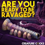 Picture of Deep Invader Tentacle Ovipositor Silicone Dildo with Eggs