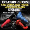 Picture of Hell-Hound, Lord Kraken, & King Cobra Silicone Keychain Set