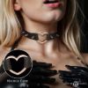 Picture of Spiked Heart Choker - Black