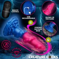 Picture of Deluxe Lord Kraken Vibrating Glow-in-the-Dark Silicone Dildo