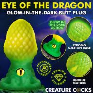 Picture of Eye of the Dragon Silicone Butt Plug - Green