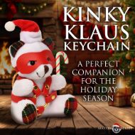 Picture of Holiday Bondage Bear Keychain - White