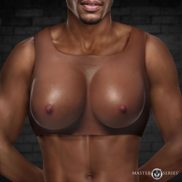 Picture of Perky Pair D-Cup Silicone Breasts - Dark