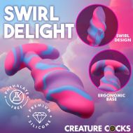 Picture of Unicorn Swirl Silicone Butt Plug - Med