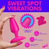 Picture of Flexible Vibrating Silicone Butt Plug - Pink