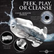 Picture of Dicked Clear Hollow Anal Plug - Large