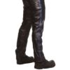 Picture of Police Leather Pants with Blue Stripe- 34 Inch Waist