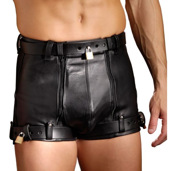 Picture of Strict Leather Chastity Shorts- 36 inch waist