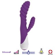 Picture of Diana 20x Rippled Silicone Rabbit Vibe- Purple