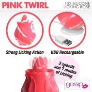 Picture of 10X Pink Twirl Silicone Licking Rose