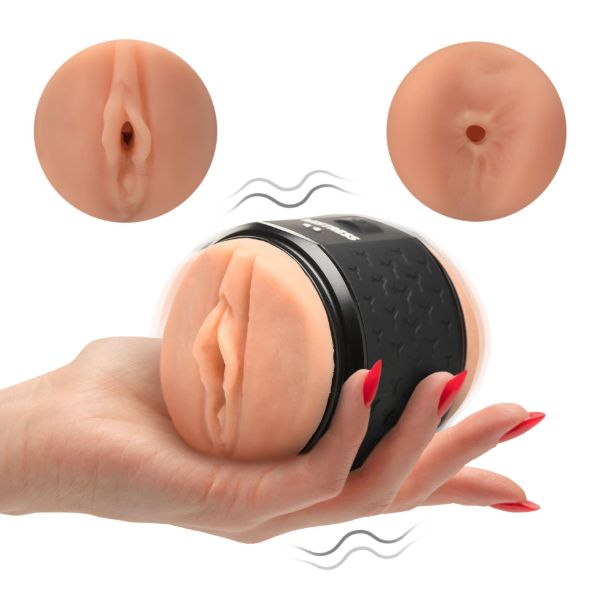 Picture of Vibrating Double Shot Mouth and Pussy Stroker