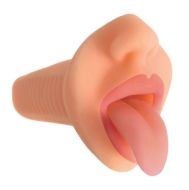 Picture of Mistress Courtney Vibrating Mouth Stroker- Flesh