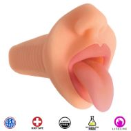Picture of Mistress Courtney Vibrating Mouth Stroker- Flesh