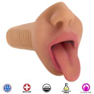 Picture of Mistress Selene Vibrating Mouth Stroker- Tan