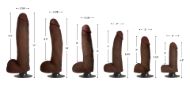 Picture of Jock Dark Vibrating Dildo with Balls - 8 Inch