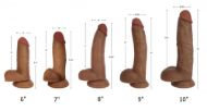 Picture of Jock Dark Bareskin Dildo with Balls - 6 Inch