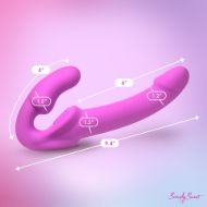 Picture of Candy Crush - Purple Vibrating Strapless Strap-On w/ Remote