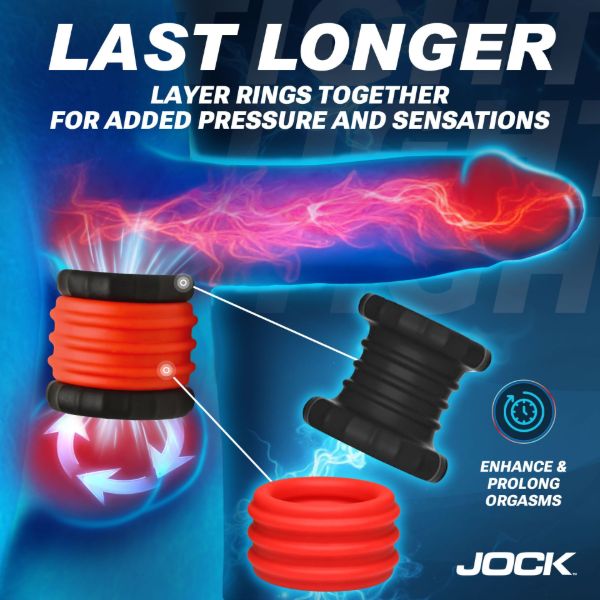 Picture of 2-in-1 Silicone Cock Ring - Red