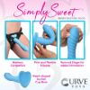 Picture of Ribbed Silicone Blue Dildo