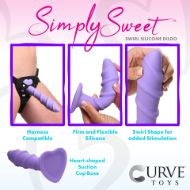 Picture of Swirl Silicone Purple Dildo