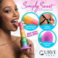 Picture of Zigzag Rainbow Silicone Dildo