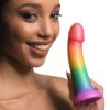 Picture of Phallic Rainbow Silicone Dildo