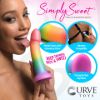 Picture of Phallic Rainbow Silicone Dildo