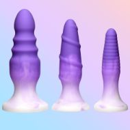 Picture of 3 Piece Silicone Butt Plug Set - Purple