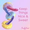 Picture of Metallic Silicone 7 Inch Dildo - Pink