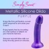 Picture of Metallic Silicone 7 Inch Dildo - Purple