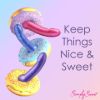 Picture of Metallic Silicone 7 Inch Dildo - Purple