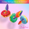 Picture of 3 Piece Rainbow  Silicone Butt Plug Set