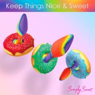 Picture of 3 Piece Rainbow  Silicone Butt Plug Set