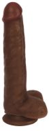 Picture of 8 Inch Slim Dildo with Balls - Dark