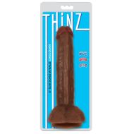 Picture of 8 Inch Slim Dildo with Balls - Dark