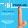 Picture of 8 Inch uncut Dildo with Balls