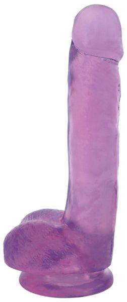 Picture of 7 Inch Slim Stick with Balls Grape Ice Dildo