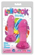 Picture of Lollicock Slim Stick Duo Suction Cup Dildos - Pink