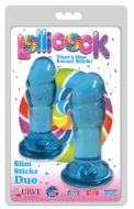 Picture of Lollicock Slim Stick Duo Suction Cup Dildos - Blue