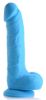 Picture of 7 Inch Silicone Dildo with Balls - Berry