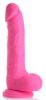 Picture of 7 Inch Silicone Dildo with Balls - Cherry