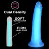 Picture of 7 Inch Glow-in-the-Dark Silicone Dildo - Blue