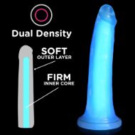 Picture of 7 Inch Glow-in-the-Dark Silicone Dildo - Blue