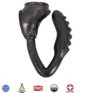 Picture of The Duke Cock and Ball Ring with Anal Plug - Pewter