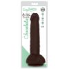 Picture of Easy Riders 8 Inch Dual Density Dildo With Balls - Brown