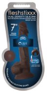 Picture of Silexpan Dark Hypoallergenic Silicone Dildo with Balls - 7 Inch