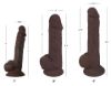 Picture of Silexpan Dark Hypoallergenic Silicone Dildo with Balls - 8 Inch